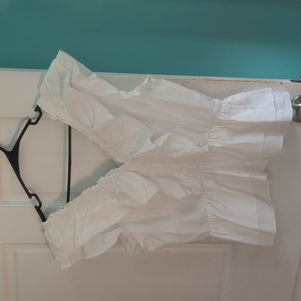CeCe White Ruffle Blouse - Picture 7 of 7